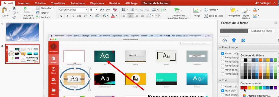 powerpoint en diaporama
